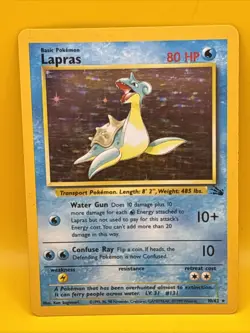 LAPRAS ( 10/62 ) Swirl Holo 1999 Wizards Basic Pokemon - Image 1