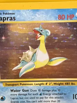 LAPRAS ( 10/62 ) Swirl Holo 1999 Wizards Basic Pokemon - Image 2