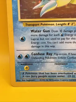 LAPRAS ( 10/62 ) Swirl Holo 1999 Wizards Basic Pokemon - Image 5
