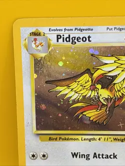 PIDGEOT ( 14/130 ) 1999-2000 Wizards Pokemon Base Set 2 Swirl Holo Rare - Image 3