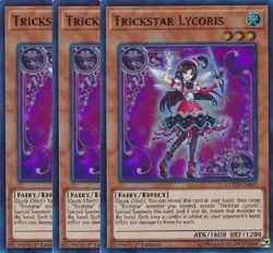 Yugioh - Trickstar Lycoris x 3 - 1st Edition - Super Rare LP - Free Holo Card - Image 1