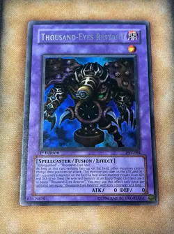 1996 Yugioh Thousand-Eyes Restrict Ultra Rare 1st Edition PSV-084 Holo - Image 1