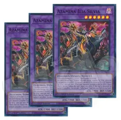 Yugioh - Azamina Ilia Silvia x 3 - 1st Edition Super Rare NM - Free Holo Card - Image 1