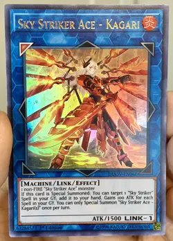Yugioh Sky Striker Ace Kagari (Alt Art) DUOV-EN060 Ultra Rare 1st Ed NM w/Track - Image 1