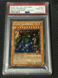 YUGIOH PSA 10 2002 Gate Guardian MRD-000 Secret Rare 1st Edition *4633 - Image 1