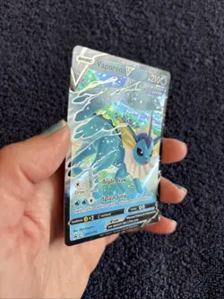 Pokemon TCG Vaporeon v SWSH150 Black Star Promo Holo Card NM Condition - Image 3