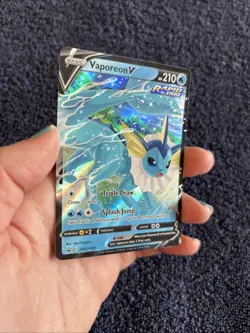 Pokemon TCG Vaporeon v SWSH150 Black Star Promo Holo Card NM Condition - Image 4