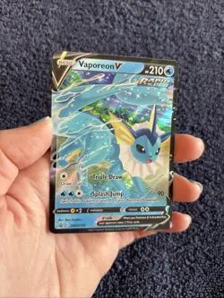 Pokemon TCG Vaporeon v SWSH150 Black Star Promo Holo Card NM Condition - Image 5