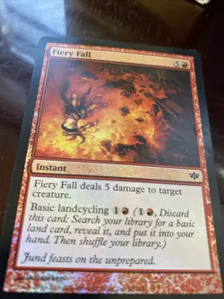 MTG Fiery Fall FOIL Modern Masters Red Common MAGIC THE GATHERING CARD TCG - Image 1