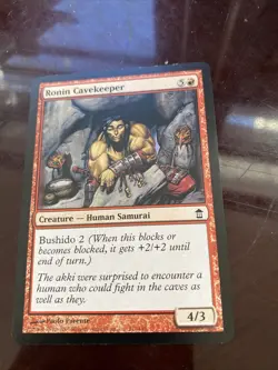 MAGIC THE GATHERING SAVIORS OF KAMIGAWA RONIN CAVEKEEPER CARD TCG CCG - Image 1