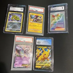 Pokemon Tcg Graded Card Lot Of 5 PSA/CGC Slabs all good condition inc a 10! - Image 1