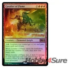 Foil Cavalier Of Flame M/NM Magic: The Gathering MTG Core Set 2020 M20 - Image 1