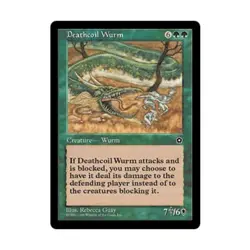 WOTC MtG Portal 2nd Age Deathcoil Wurm (R) NM - Image 1
