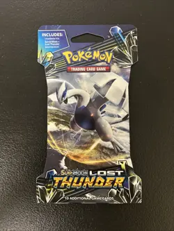 Pokemon TCG: Lost Thunder Sleeved Booster Pack Sun & Moon New Factory Sealed - Image 1