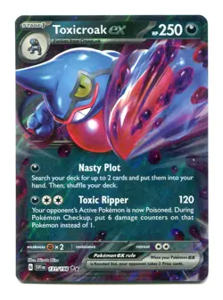 Toxicroak ex Double Rare 131/198 NM Pokemon SV01 Scarlet & Violet Base Set SVI - Image 1
