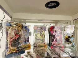 Pokemon XY Roaring Skies Booster Sleeved Blister Pack Art Set (4 Packs) Sealed. - Image 2
