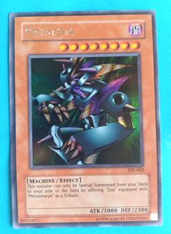 YUGIOH METALZOA #TFK002 PRIZMATIC SECRET RARE HOLO VERY LIGHT PLAY - Image 1