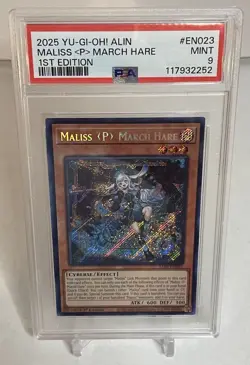 Yugioh ALIN-EN023 Maliss P March Hare Secret Rare 1st Edition PSA 9 - Image 4
