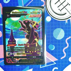 Pokemon Umbreon V Black & Gold Foil Holo Textured Fan Art Card Nintendo - Image 1