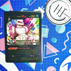 Pokemon Palkia VStar Black & Gold Foil Holo Textured Fan Art Card Nintendo - Image 1