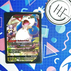 Pokemon Snorlax Black & Gold Foil Holo Textured Fan Art Card Nintendo - Image 1