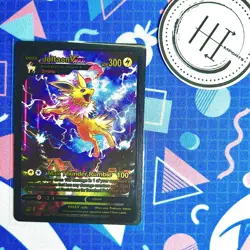 Pokemon Jolteon VMax Black & Gold Foil Holo Textured Fan Art Card Nintendo - Image 1