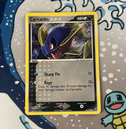 Carvanha 56/107 Non Holo Common EX Deoxys Set Pokemon Card 2005 NM - Image 1
