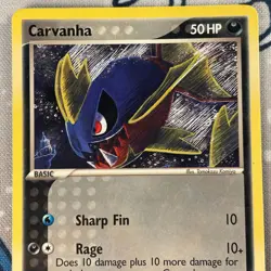 Carvanha 56/107 Non Holo Common EX Deoxys Set Pokemon Card 2005 NM - Image 2