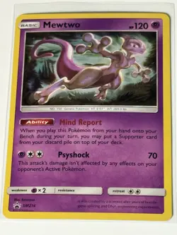 Mewtwo SM214 SM Promos Holo Black Star Promos 2019 NM Pokemon Card TCG - Image 1