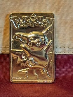 Pokemon 23k Gold Plated Pikachu Trading Card Burger King 1999 Limited Edition!! - Image 1