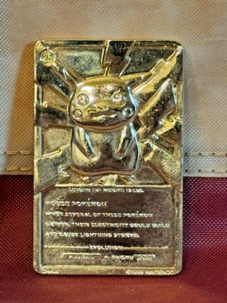 Pokemon 23k Gold Plated Pikachu Trading Card Burger King 1999 Limited Edition!! - Image 2