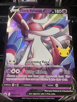 Dark Sylveon V -SWSH134 - Black Star Rare Celebrations Promo - Pokemon Card - NM - Image 1