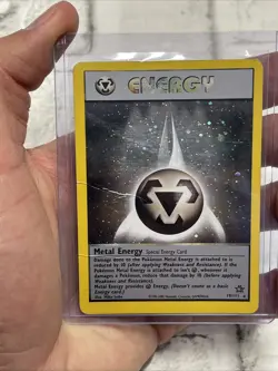Pokemon Metal Energy 19/111 Holo Rare Neo Genesis Pokemon TCG Vintage MP Card - Image 1