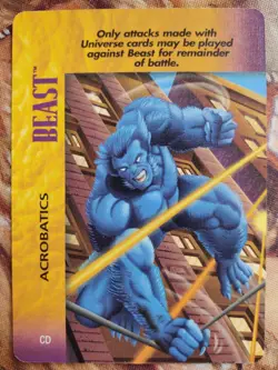 OverPower PowerSurge Marvel Fleer 1995 Beast Acrobatics Special Card NM - Image 1