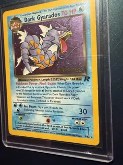 DARK GYARADOS Prerelease Pokemon Card - WOTC - Team Rocket - 8/82 - HOLO - LP - Image 2
