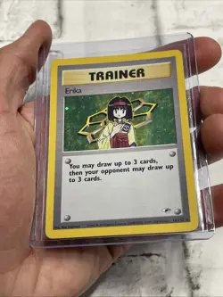 Pokemon Erika Gym Heroes 16/132 Holo Rare Vintage WOTC Trainer MP Card Pokemon - Image 2