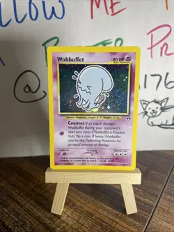 Wobbuffet 16/75 Holo Rare Neo Discovery Pokemon Card WOTC Unlimited LP TCG - Image 1