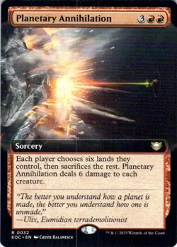 MTG Planetary Annihilation (Ext) (32) | NM | Cmd: Edge of Eternities (EOC) - Image 1