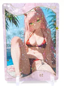 Yiyibushe - Anime Waifu SSR Trading Card - Zero Two - Image 1