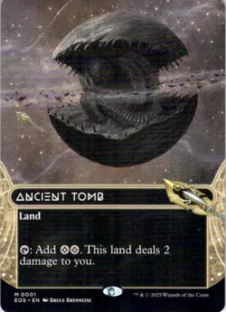MTG Ancient Tomb (0001) (Borderless) (1) | NM | Edge of Eternities (EOS) IN HAND - Image 1