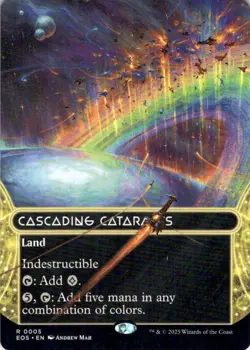 MTG Cascading Cataracts (Borderless) (5) | NM | Edge of Eternities (EOE) - Image 1