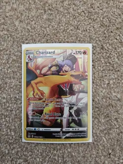 Charizard TG03/TG30 Lost Origin Trainer Gallery Full Art Pokemon Card. - Image 1