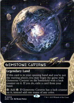 MTG Gemstone Caverns (Borderless) (16) | NM | Edge of Eternities (EOS) IN HAND - Image 1