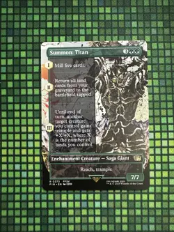 MTG Summon: Titan #0373 Borderless Rare FINAL FANTASY (FIN) - Image 1