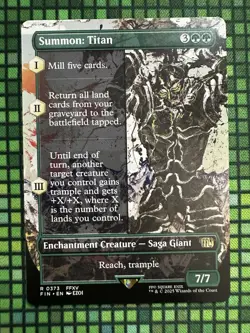 MTG Summon: Titan #0373 Borderless Rare FINAL FANTASY (FIN) - Image 2