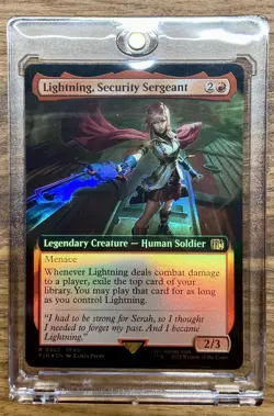 Lightning, Security Sergeant (Extended Art) Foil MTG: Final Fantasy #0462 NM - Image 1