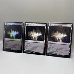 3x MTG Kaldheim Foil Rare Darkbore Pathway Slitherborne Pathway #254 - Image 1