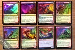 Set 8x FOIL Red Dinosaur Creatures Lot *NM* Ixalan Magic the Gathering MTG EDH - Image 1