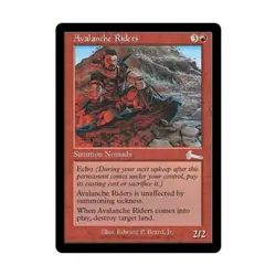 WOTC MtG Urza's Legacy Avalanche Riders (U) (Foil) VG - Image 1