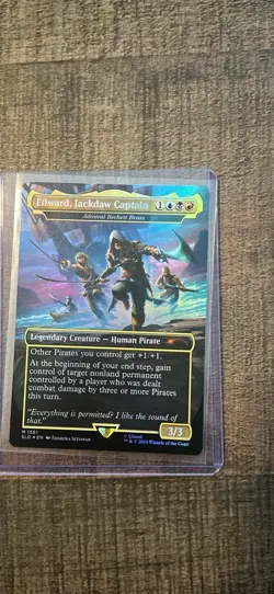MTG Edward, Jackdaw Captain/Admiral Beckett Brass (Rainbow Foil) SLD #1561 - Image 1